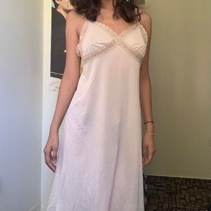 60s light pink dress slip